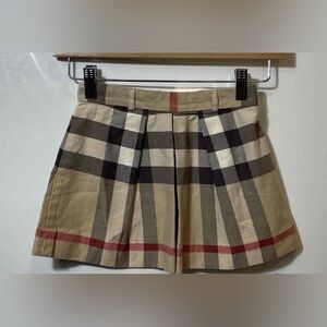 Burberry Beige and Black Plaid Fabric